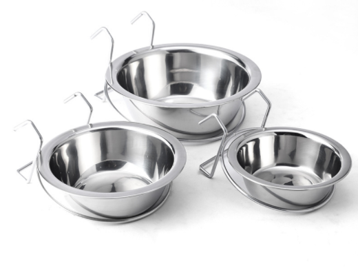 Stainless Steel Clip-On Kennel Bowl